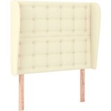  Uzglavlje s ušima krem 103x23x118/128 cm od umjetne kože | shoptok.hr