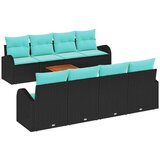 vidaXL Vrtna sedežna garnitura 9 pcs Črna in turkizna, (5000019972) | Shoptok.si