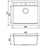  Sudoper Aquasanita QUADRO SQQ100-W Black metallic | shoptok.hr
