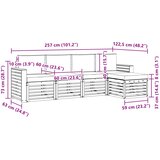  Set vanjskih sofa 5 pcs Bijela i krem 257 x 122,5 x 73 cm | shoptok.hr