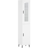 Maison Chic Visoka omara - Komoda - Predalnik bela 34,5x34x180 cm inženirski les, (21720736) | Shoptok.si