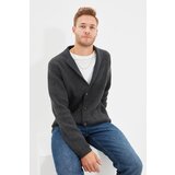 Trendyol Anthracite Men Regular Fit Men Collar Knitwear Cardigan | shoptok.hr