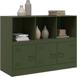 vidaXL Komoda maslinastozeleni 99 x 39 x 73 cm čelična | shoptok.hr
