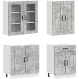  Kuhinjska jedinica KALMAR 8 pcs Betonska siva Konstruirano drvo | shoptok.hr