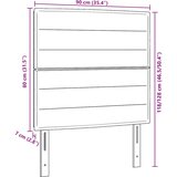  LED glava kreveta s LED trakama s uzglavljem Crna 90 cm tkanina | shoptok.hr