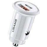 Usams avtopolnilec 12/24V univerzalni CC086 C12 izhodna moč 4A 30W quick charge 4.0 - bel Cene