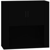 Maison Chic Stenska omarica - Zidna omarica črna 80x33x80 cm inženirski les iu72, (22062397) Cene