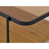 Unique Furniture Klubska mizica s stekleno mizno ploščo v naravni barvi 60x120 cm Hassel – | Shoptok.si