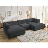 Bobochic Paris Tamno siva kutna garnitura od bouclé tkanine (u obliku slova "U") Zephyr – | shoptok.hr