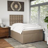 Krevet s oprugama i madrac cappuccino 120x200cm od umjetne kože | shoptok.hr