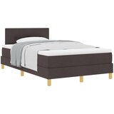 vidaXL Škatlasta postelja z vzmetnico temno rjava 120x190 cm tkanina, (22082892) Cene