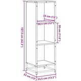 vidaXL Ormarić za knjige boja smeđeg hrasta 33,5x33x107,5 cm drveni | shoptok.hr