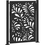  Vrtna vrata crna 100x125 cm čelična valovita dizajna | shoptok.hr