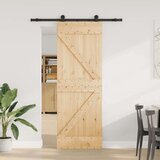 vidaXL Klizna vrata s priborom za montažu 70 x 210 cm masivna borovina | shoptok.hr