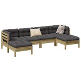 vidaXL 6-dijelni set vrtnih sofa od impregnirane borovine s jastucima Cijene