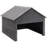 vidaXL garaža za kosilnico siva 80x80x70 cm wpc u