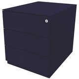 BISLEY Pomični predalnik Note™, 3 univerzalni predali, VxŠxG 502 x 420 x 565 mm, z oprijemalno letvijo in zgornjo ploščo, roza | Shoptok.si