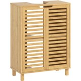 HOMCOM Omara pod umivalnikom bambus 60D x 30Š x 80V cm Naravni les, (5000279383) | Shoptok.si