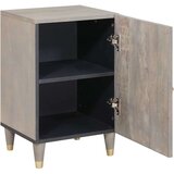 vidaXL Kopalniška omarica Siva 38 x 33 x 58 cm Trden mangov les | Shoptok.si