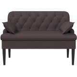  Ljubavni kauč s gumbima Tamno smeđa 111 x 68 x 80 cm Tkanina | Eponuda.com