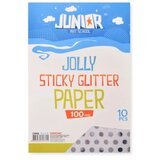 Junior jolly sticky glitter paper papir samolepljiv a4 10k - odaberite nijansu srebrna tačkice ( 136046 ) | ePonuda.com