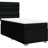  Krevet s oprugama i madracem crni 90x200 cm od tkanine | shoptok.hr