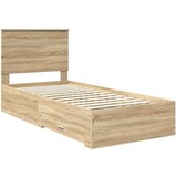  Okvir za krevet s uzglavljem Sonoma hrast 90 x 200 cm | shoptok.hr