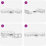  Set vanjskih sofa 8 kom. Bijela i crna | shoptok.hr