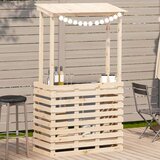 Vanjski barski stol s krovom 112 5 x 57 x 195 5 cm masivno drvo | shoptok.hr
