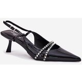 Boto Lacquered Stiletto Heels With Decorative Straps Jelmia | Shoptok.si