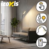 Izoxis LED podna lampa 180 cm s daljinskim, crna Slike