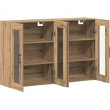  Ormarčići montirani na zid 2 pcs Artisan hrast i crna | shoptok.hr