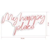 WALLXPERT zidna LED dekoracija My Happy Place Pink | ePonuda.com
