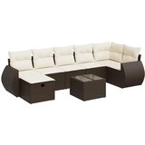 Maison Chic Seti vrtnega pohištva - Vrtna garnitura - Vrtni pohištvo set 8-delna z blazinami rjav poli ratan, (21800280) | Shoptok.si