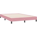Box Spring krevet s madracem i LED ružičasti 140x220 cm baršun | shoptok.hr