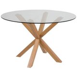 Actona blagovaonski stol sa staklenom pločom Heaven, ⌀ 119 cm | shoptok.hr