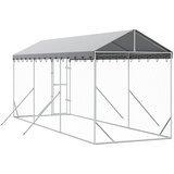 Vanjski kavez za pse s krovom srebrni 2x6x2,5 m pocinčani čelik | shoptok.hr
