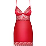 Obsessive Lovica - čipkasta spavaćica s tangama (crvena) | shoptok.hr