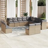 13-dijelni set vrtnih sofa s jastucima poliratan Bež | shoptok.hr