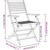 Sklopive vrtne stolice 6 kom 54 5x61 5x86 5 cm od drva bagrema | shoptok.hr