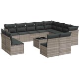  13-dijelni set vrtnih sofa poliratan s jastucima svijetlosivi | shoptok.hr