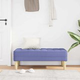 Klupa s jastukom Traper plava 113 x 57 x 39 cm tkanina | Eponuda.com