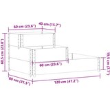  Povišena gredica s 3 razine siva 120 x 80 cm masivna borovina | Eponuda.com