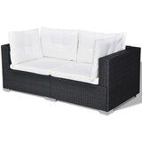 Poli 10-dijelna vrtna garnitura od poliratana s jastucima crna | shoptok.hr