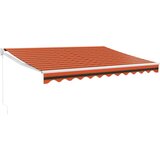 Maison Chic Zložljiva tenda - Senčniki oranžna in rjava 3x2,5 m blago in aluminij, (22038499) Cene