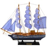  Kolekcionarska maketa sa prugastim jedrima 33x31cm - crno/plava | shoptok.hr