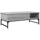  Stolić za kavu siva boja hrasta 100x50x35 cm od drva i metala | shoptok.hr