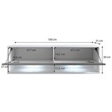 P & B nizka omarica A100, bela, visoki sijaj, led | Shoptok.si