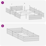  Povišeni vrtni krevet Smeđa 240 x 80 x 24 cm | shoptok.hr