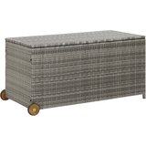 vidaXL Vrtna škatla svetlo siva 120x65x61 cm poli ratan Cene